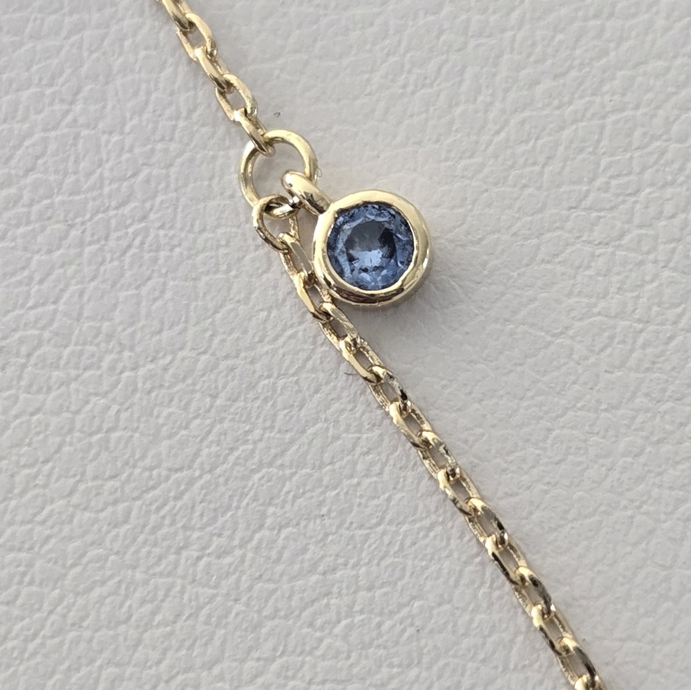 Stitch Gold-Tone Necklace with Hibiscus Flower & Crystal Accents - Picture 8 of 11